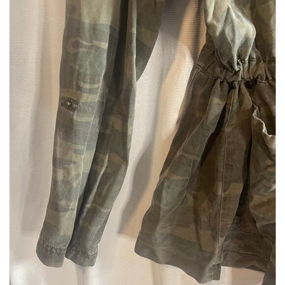 Social Standard by sanctuary camo hip length jacket Sz XL Button tie waist - Picture 5 of 5